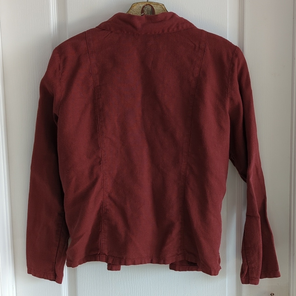 Vintage Hemp Blouse In Rust - Picture 8 of 9